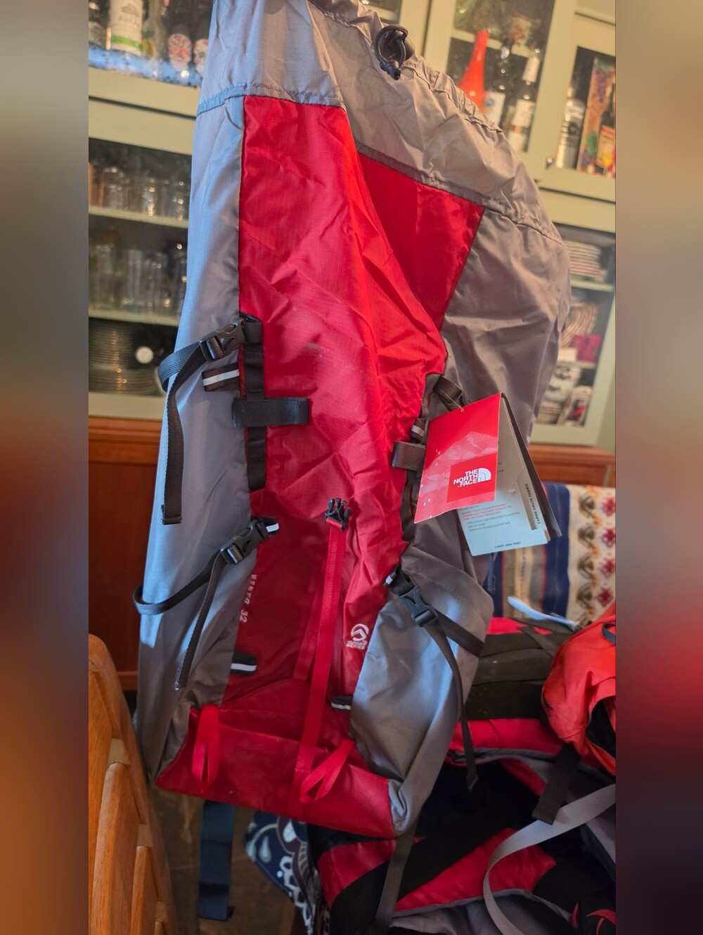 The North Face Verto 32 Centennial Red & Gray Hiking Backpack Pack NWT Light! - Picture 13 of 16